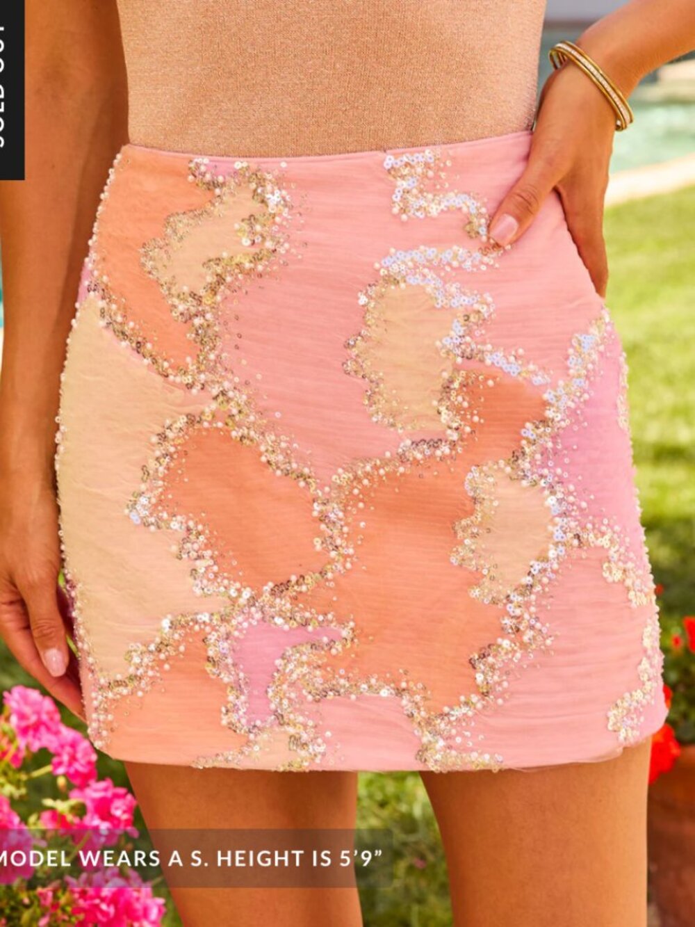 Sunset Cheers Abstract Embellished Mini Skirt | Vici